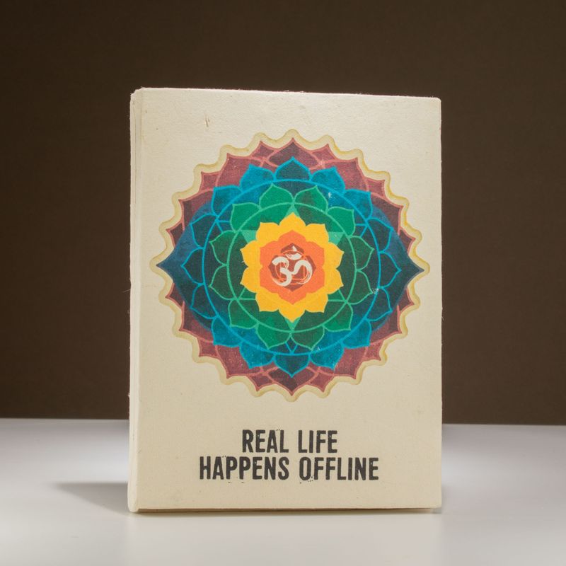 Lrg Lokta Inspiration Notebook (21x15cm) - 45 Pages - Real Life -Bookmark Included