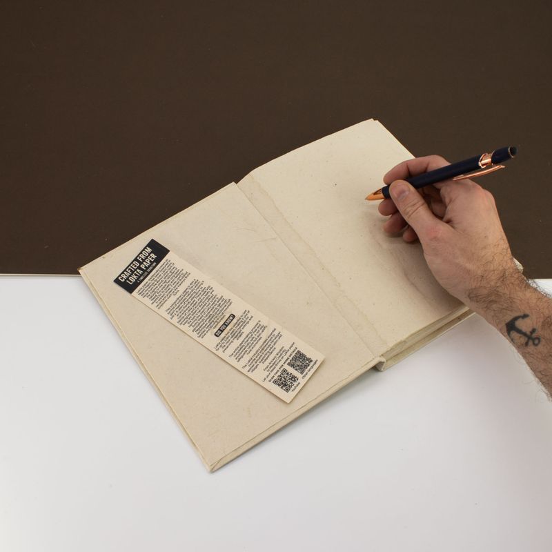 Lrg Lokta Inspiration Notebook (21x15cm) - 45 Pages - Your Words - Bookmark Included