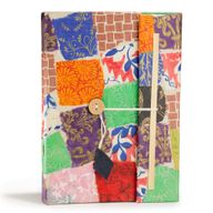 Lrg Lokta Patchwork- Notebook (21x15cm) - 45 leafs - inc bookmark - Multi Colour