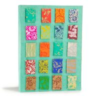Lrg Lokta Mini Tiles- Notebook (21x15cm) - 45 leafs - inc bookmark - Teal