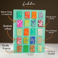 Lrg Lokta Mini Tiles- Notebook (21x15cm) - 45 leafs - inc bookmark - Teal