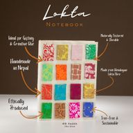 Med Lokta Mini Tiles Notebook Lrg (15x12cm) - 45 leafs - Natural