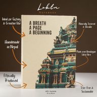 Lrg Lokta Inspiration Notebook (21x15cm) - 45 Pages - A Breath - Bookmark Included