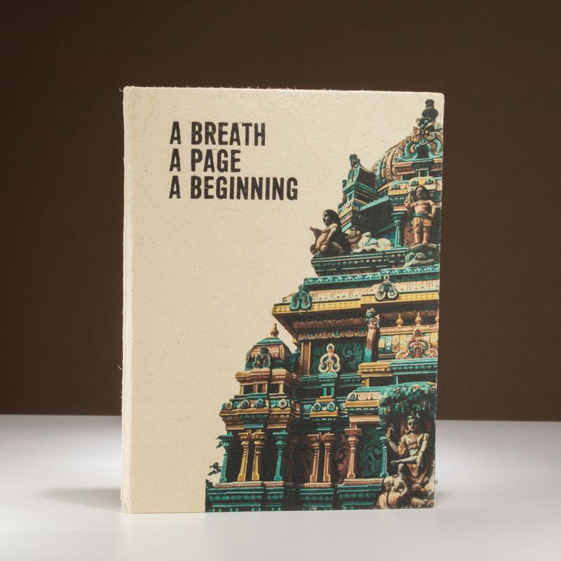 Lrg Lokta Inspiration Notebook (21x15cm) - 45 Pages - A Breath - Bookmark Included