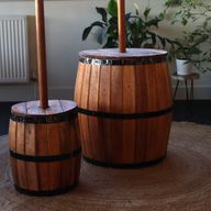 Beer Barrel Stool & Parasol Stand 38x32cm - Natural