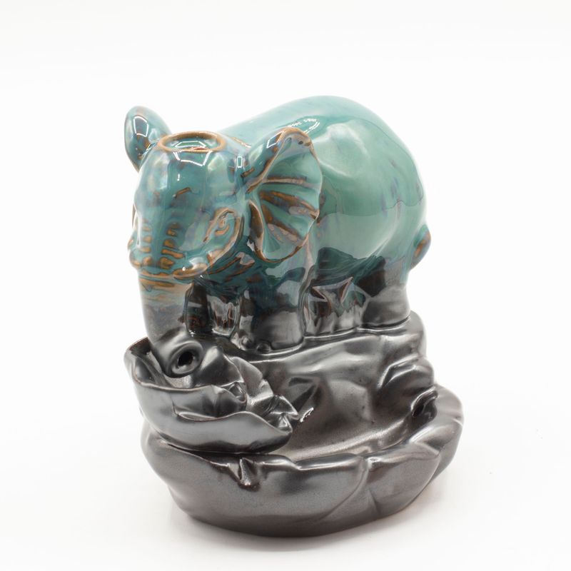 Backflow Incense Burner - Elephant at Pool