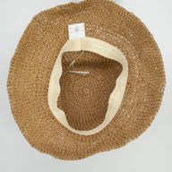 Floppy Straw Sun Hat - Coffee & Daisies