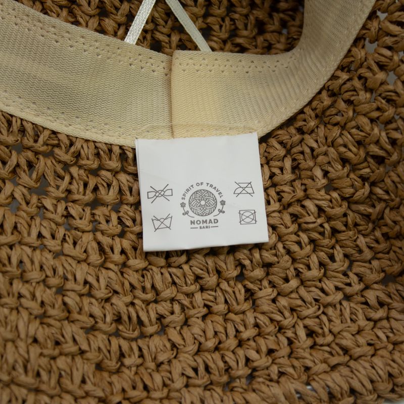 Floppy Straw Sun Hat - Coffee & Daisies