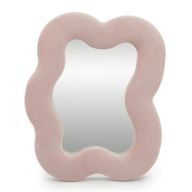 Soft Squiggly Mirror - Square Pebble - Rose Blush - 22x27cm