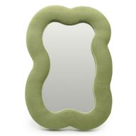 Soft Squiggly Mirror - Large Cloud - Moss Green - 33x23cm