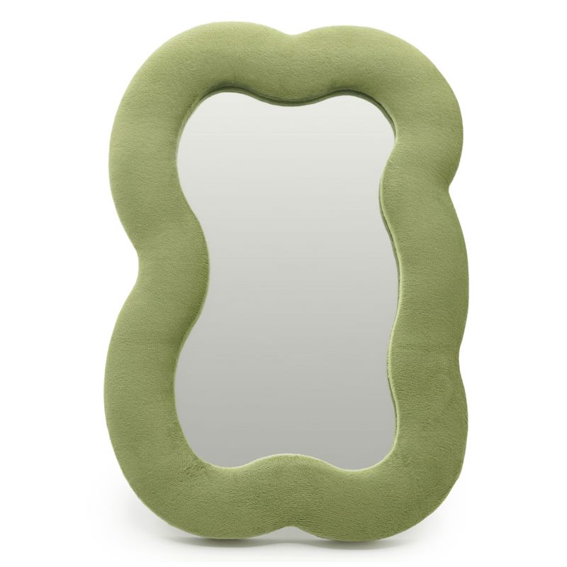 Soft Squiggly Mirror - Large Cloud - Moss Green - 33x23cm