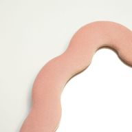 Soft Squiggly Mirror - Square Pebble - Rose Blush - 22x27cm