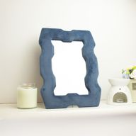 Soft Squiggly Mirror - Chunky Frame - Royal Blue - 30x22cm