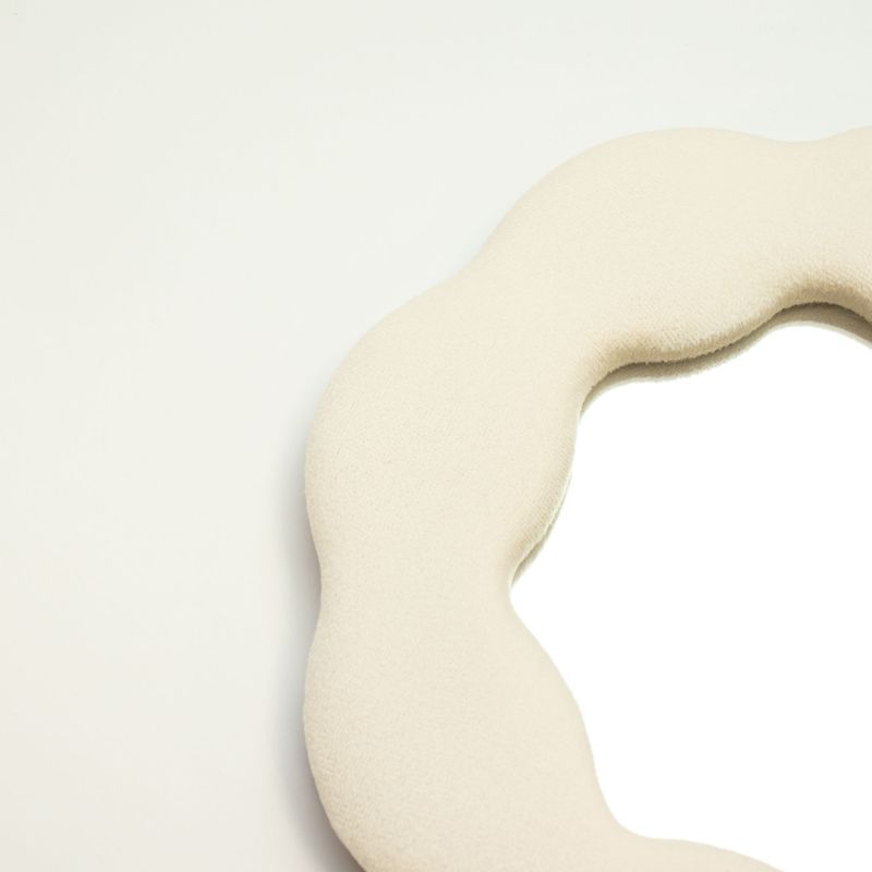 Soft Squiggly Mirror - Flower - Stone - 25x25cm