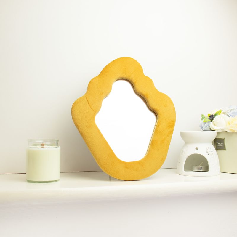 Soft Squiggly Mirror - Flame - Marigold - 23x27cm
