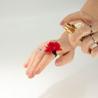 Chiffon Scent Rings - Rose Red