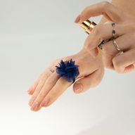 Chiffon Scent Rings - Navy Blue