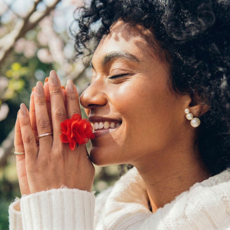 Chiffon Scent Rings - Rose Red