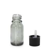 10ml Smoke Grey Glass Dropper Bottle with Child Resistant Dropper Cap