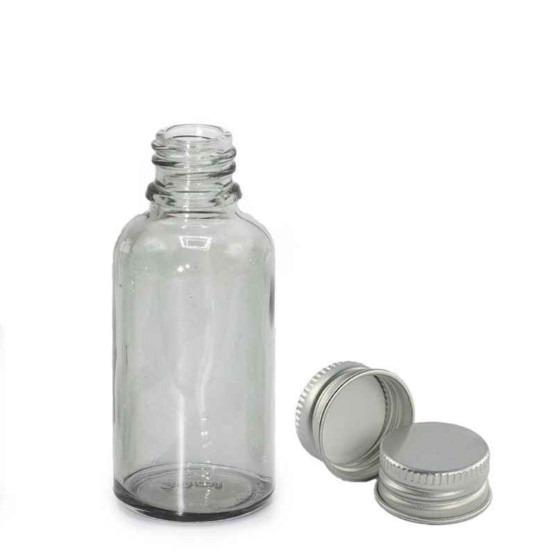 30ml Smoke Grey Glass Dropper Bottle with with Aluminium Cap