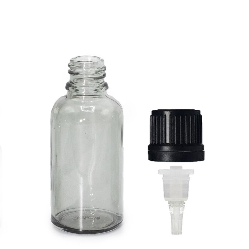 30ml Smoke Grey Glass Dropper Bottle with Dropper Cap