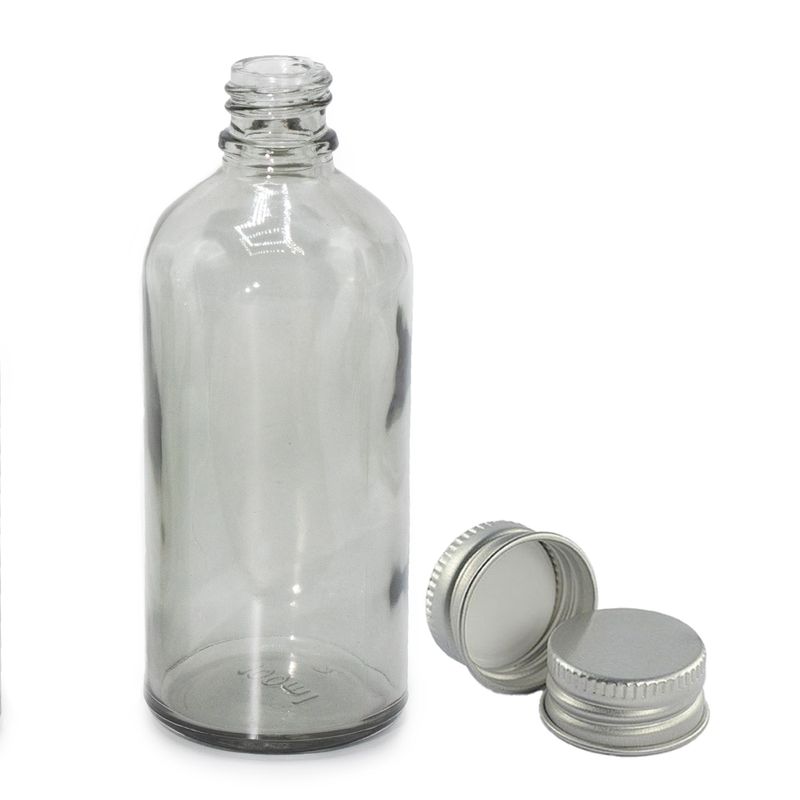 100ml Smoke Grey Glass Dropper Bottle with with Aluminium Cap