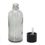 100ml Smoke Grey Glass Dropper Bottle with Child Resistant Dropper Cap