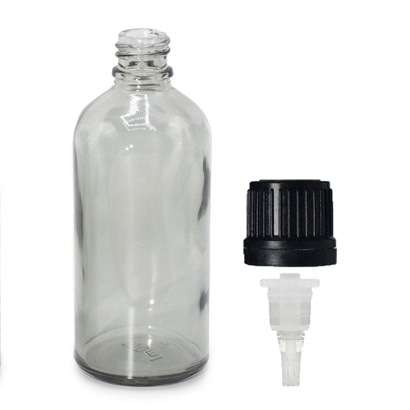 100ml Smoke Grey Glass Dropper Bottle with Dropper Cap