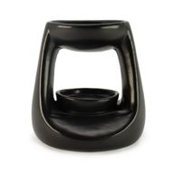 Ceramic Zen Oil Burner - Small Classic  - Matt Black