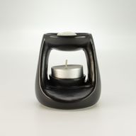 Ceramic Zen Oil Burner - Small Classic  - Matt Black