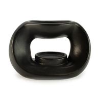 Ceramic Zen Oil Burner - Oval Pebble  - Matt Black