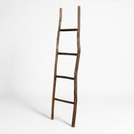 Large Kemu Wood Ladder - 1.5m - Chocolate - Japan Style