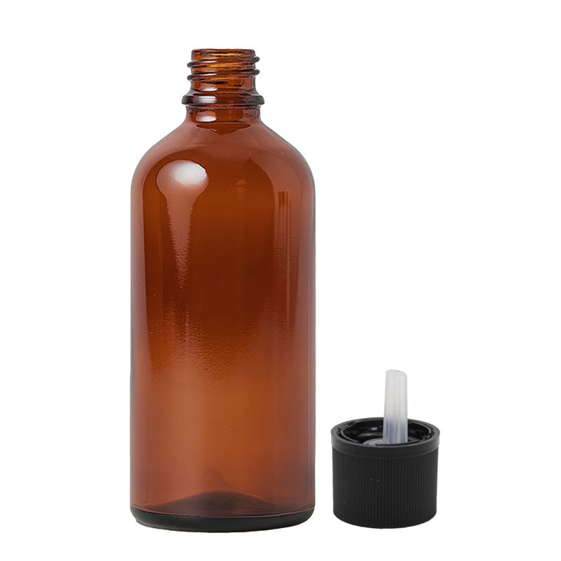100ml Amber Glass Dropper Bottle with Child Resistant Cap