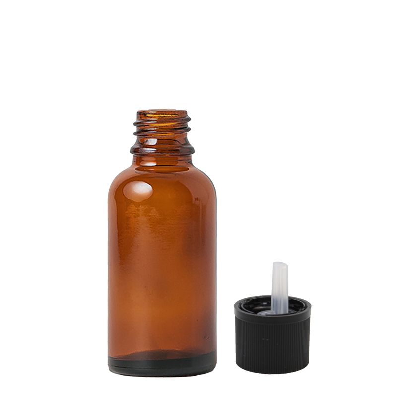 30ml Amber Glass Dropper Bottle with Child Resistant Cap