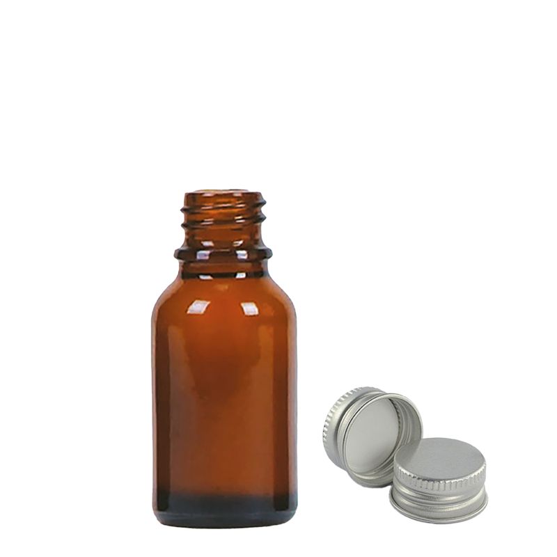 15ml Amber Glass Dropper Bottle with Aluminium Cap