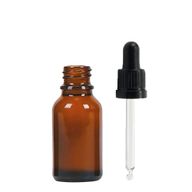 15ml Amber Glass Dropper Bottle with Black Pipette