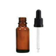20ml Amber Glass Dropper Bottle with Black Pipette