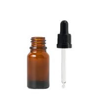 10ml Amber Glass Dropper Bottle with Black Pipette