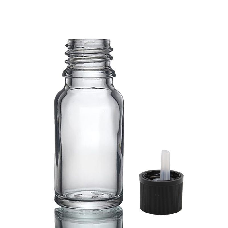 10ml Clear Glass Dropper Bottle with Child Resistant Dropper Cap