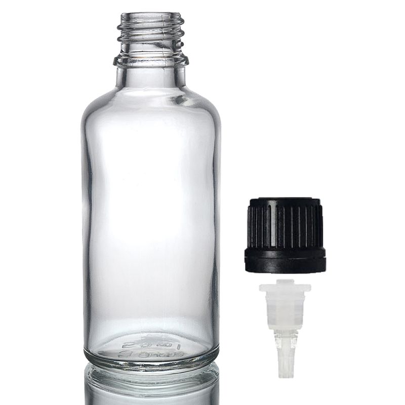 100ml Clear Glass Dropper Bottle with Dropper Cap
