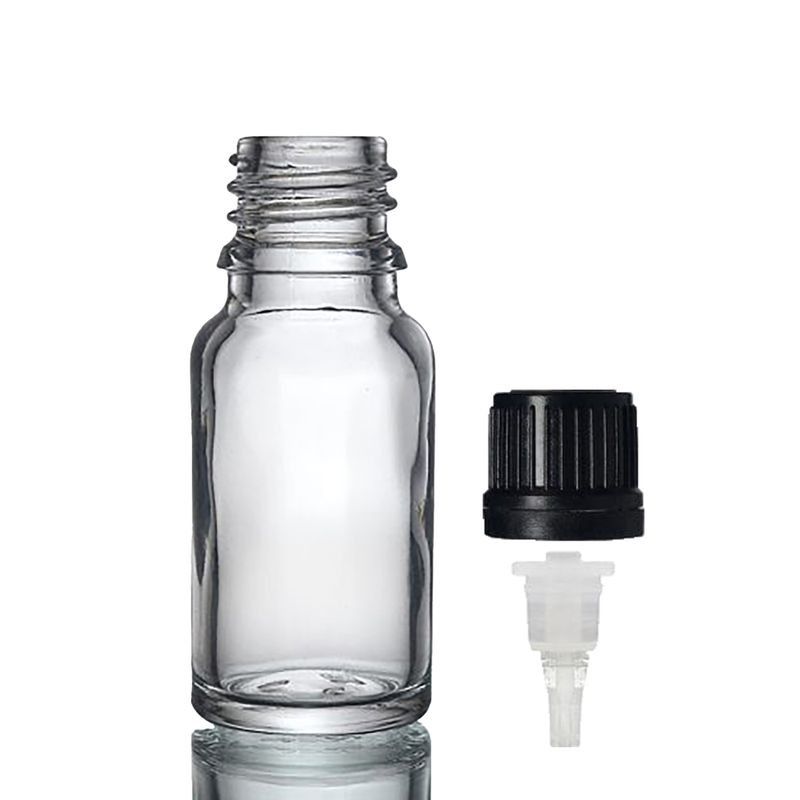 10ml Clear Glass Dropper Bottle with Dropper Cap