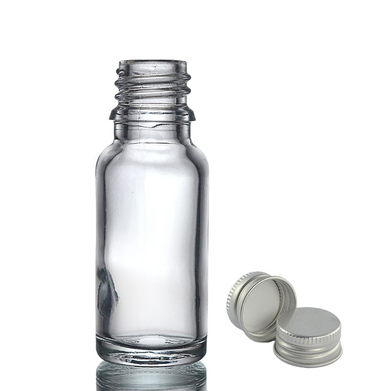 15ml Clear Glass Dropper Bottle with with Aluminium Cap