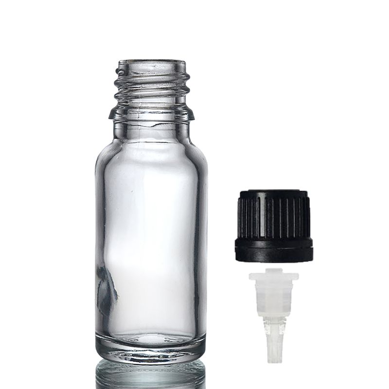 15ml Clear Glass Dropper Bottle with Dropper Cap