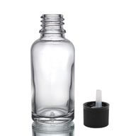 30ml Clear Glass Dropper Bottle with Child Resistant Dropper Cap