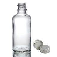 50ml Clear Glass Dropper Bottle  with Aluminium Cap