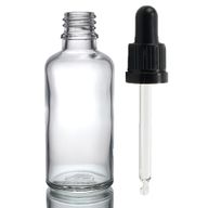 50ml Clear Glass Dropper Bottle  with Clear T/E Pipette