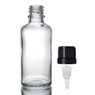 50ml Clear Glass Dropper Bottle with Dropper Cap