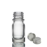 5ml Clear Glass Dropper Bottle with Aluminium Cap