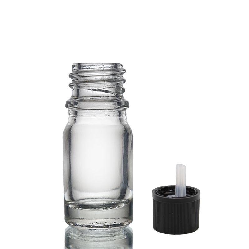 5ml Clear Glass Dropper Bottle with Child Resistant Dropper Cap