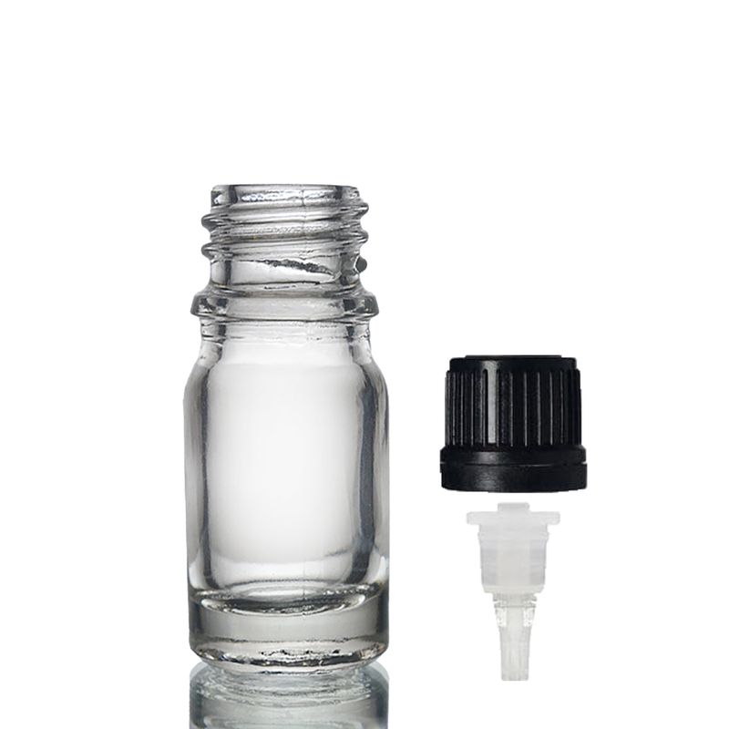 5ml Clear Glass Dropper Bottle with Dropper Cap